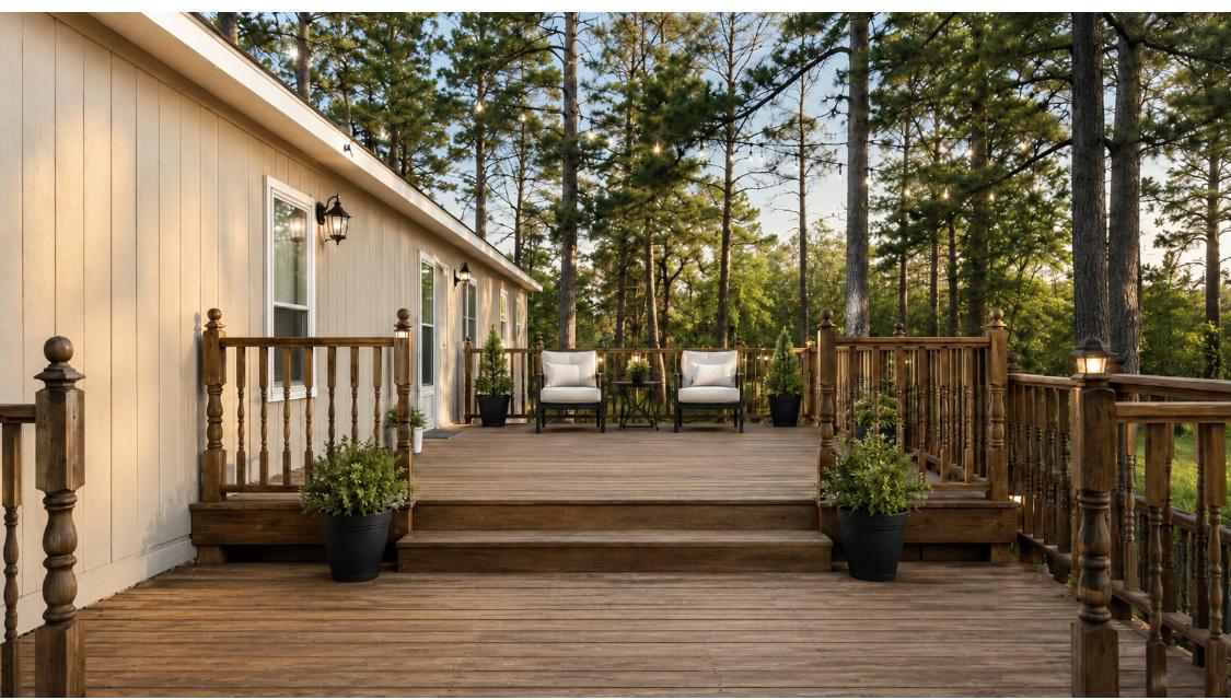 438 Kellar Road Smithville, TX 78957 - Photo 24 of 30 An inviting deck offers a prime outdoor living space nestled among mature trees.