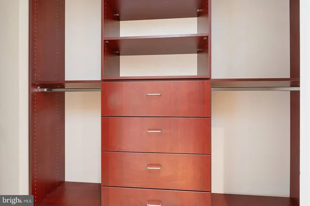 a view of a closet