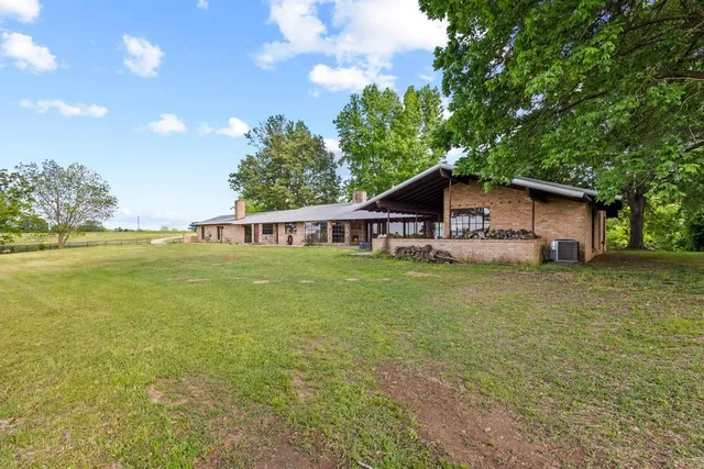 a view of a ocean with a big yard