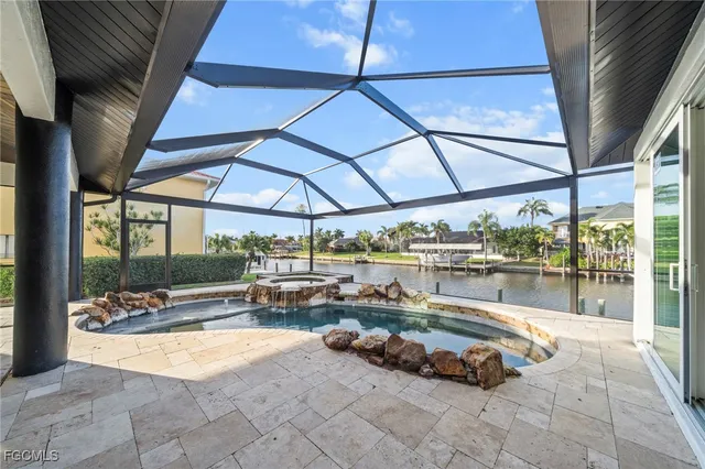 a outdoor space with patio lots of water view