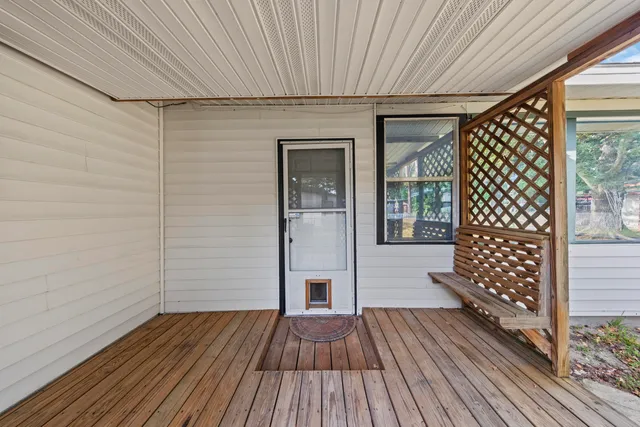 a view of wooden floor in a house