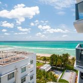 a view of an ocean from a balcony