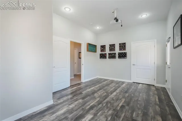 a view of a hallway with a window