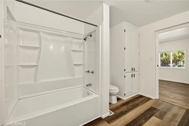 an empty room with a workspace