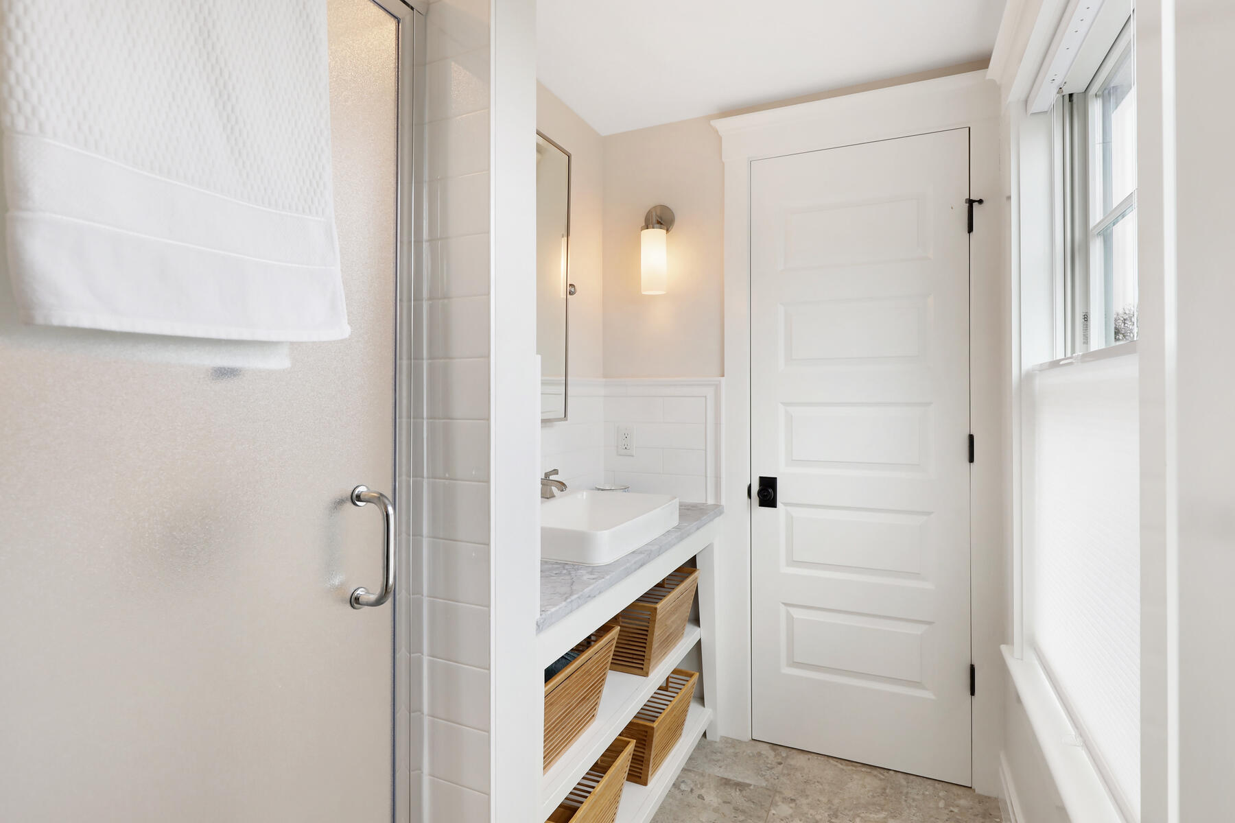 18 Snow Shore Road Orleans, MA 02653 - Photo 36 of 61 a bathroom with a sink and a shower