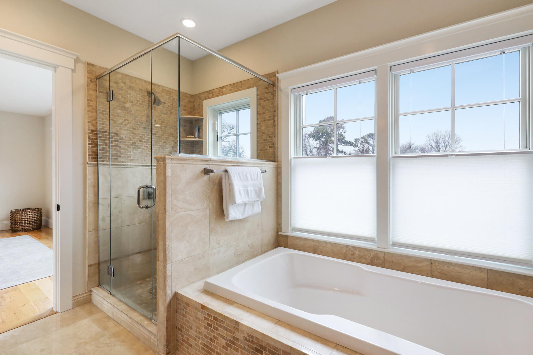 18 Snow Shore Road Orleans, MA 02653 - Photo 45 of 61 a bathroom with a bathtub and a shower