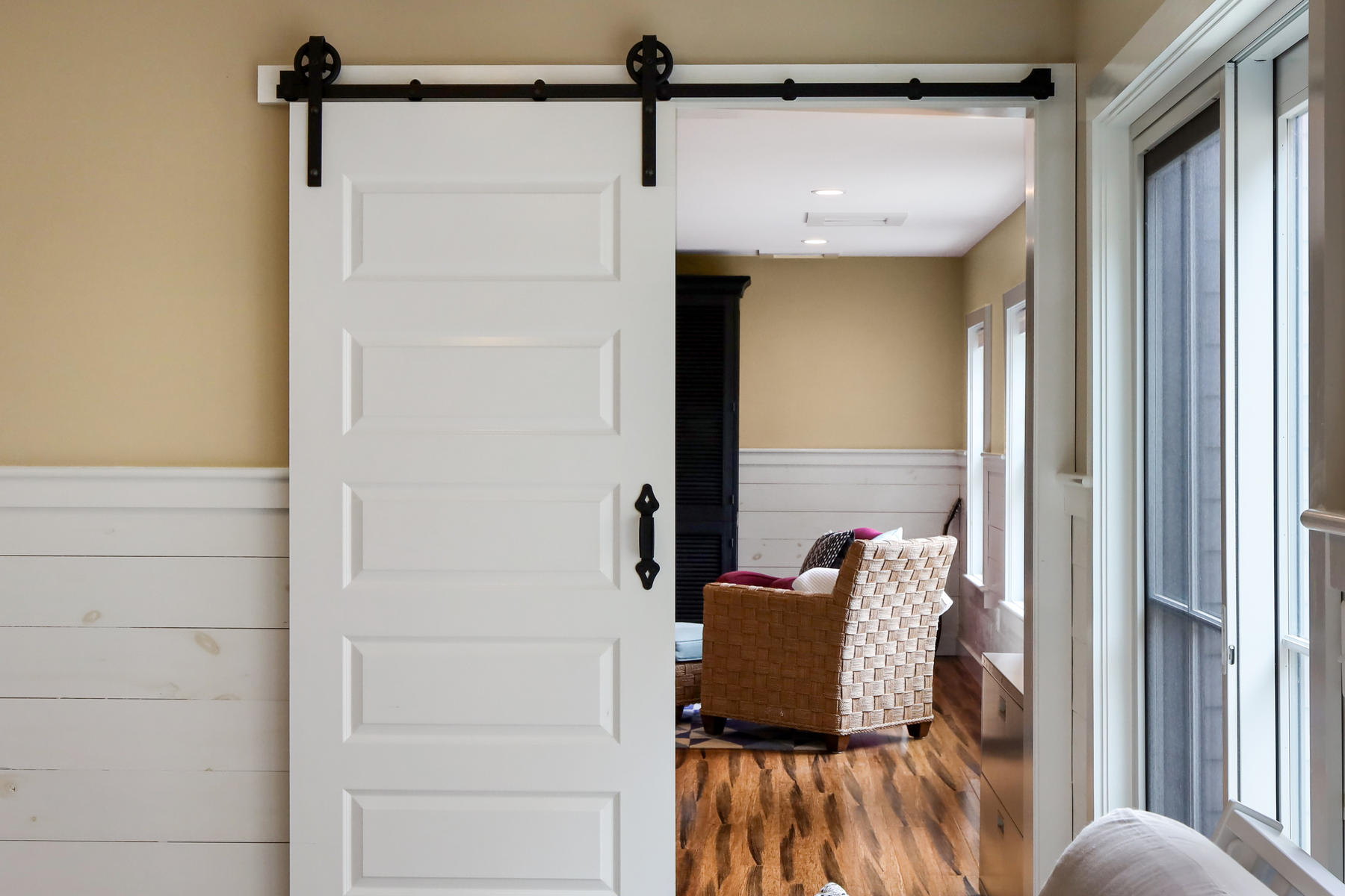 18 Snow Shore Road Orleans, MA 02653 - Photo 51 of 61 a view of a hallway with seating space and front door