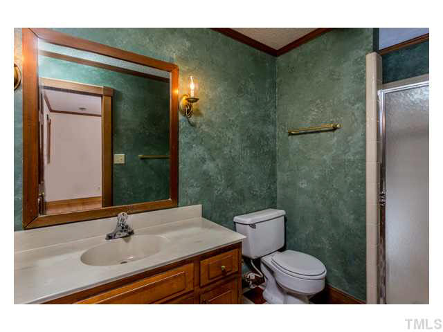 8205 Holly Berry Court Raleigh, NC 27615 - Photo 17 of 24 a bathroom with a sink and a mirror