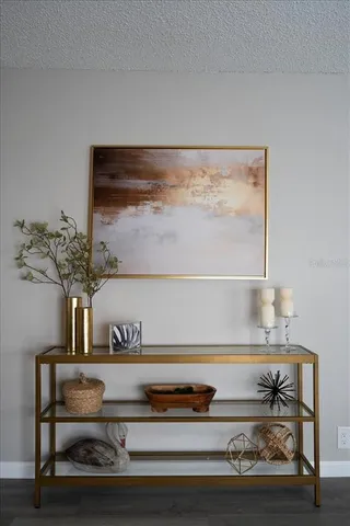 a view of table with a chair