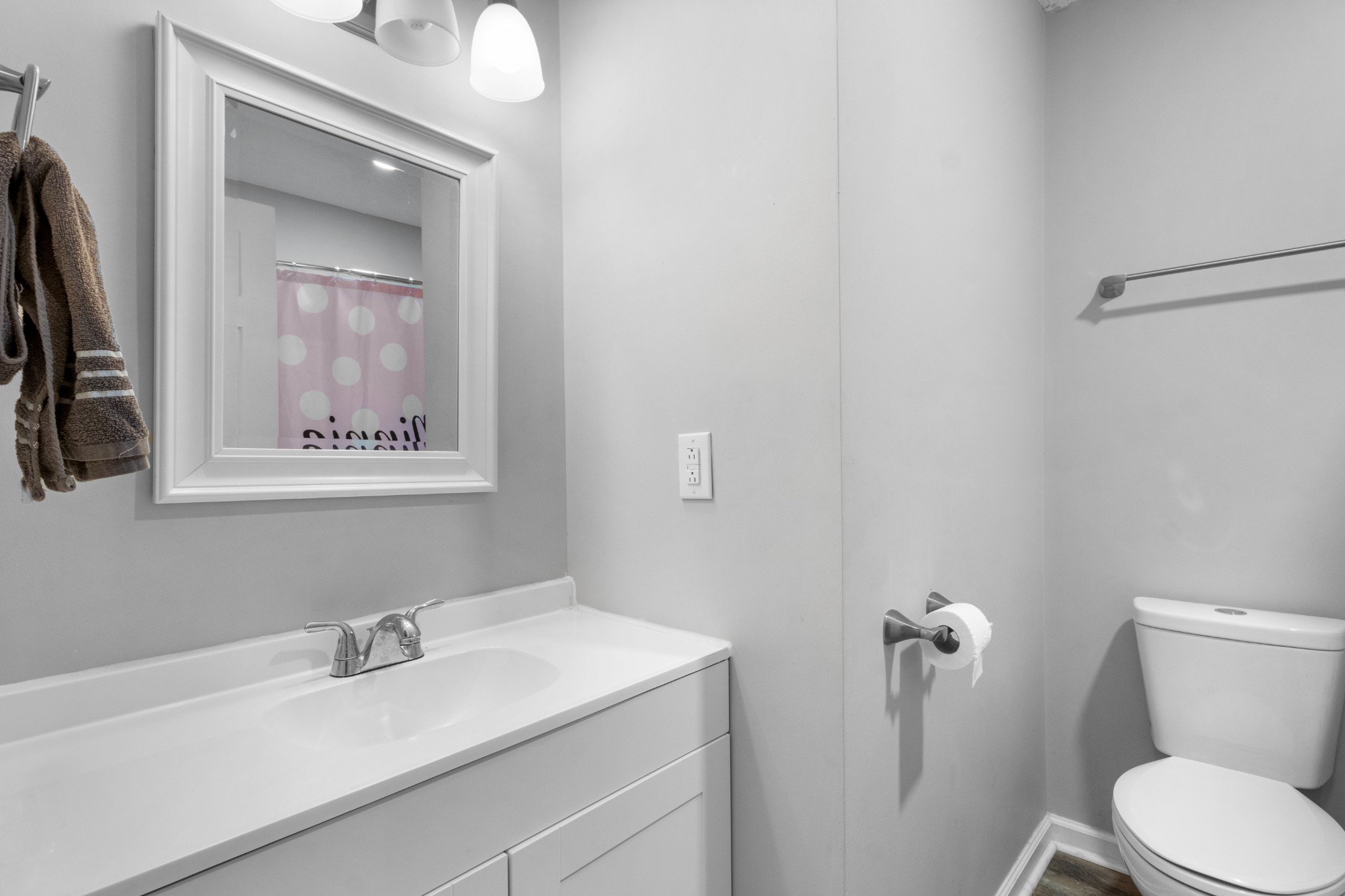 684 Dean Road Clarksville, TN 37040 - Photo 24 of 35 a bathroom with a granite countertop sink mirror and toilet