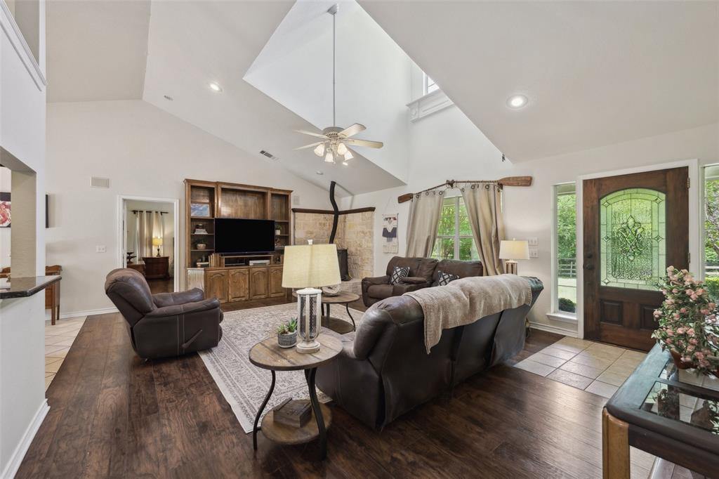 1000 Ballard Road Van Alstyne, TX 75495 - Photo 8 of 40 a living room with furniture fireplace and a large window