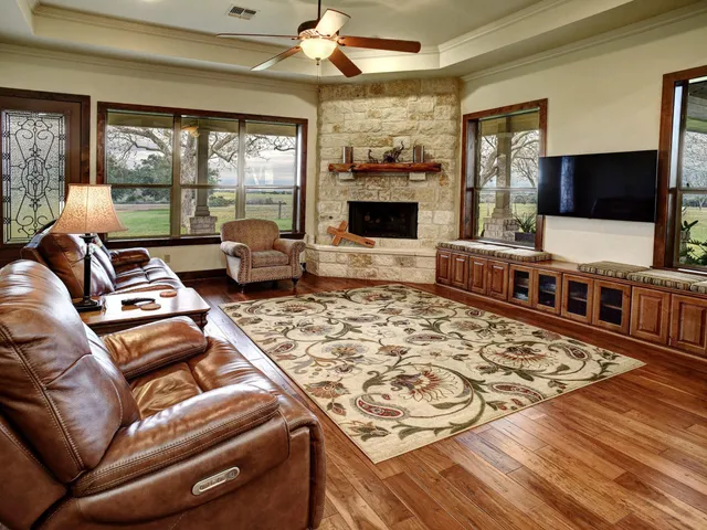 a room with storage and a book shelf