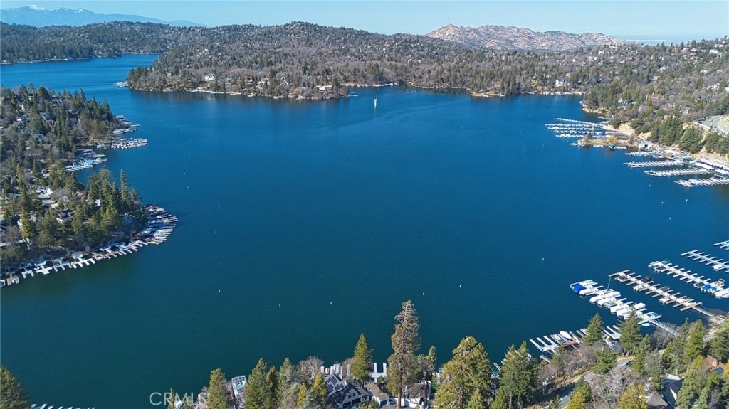 29083 Hook Creek Road Cedar Glen, CA 92321 - Photo 47 of 50 a view of a lake with a mountain in the background