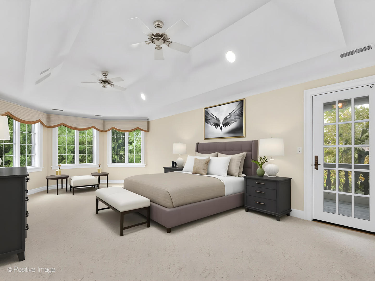 817 Lakeview Lane Burr Ridge, IL 60527 - Photo 42 of 69 a spacious bedroom with a bed and glass window