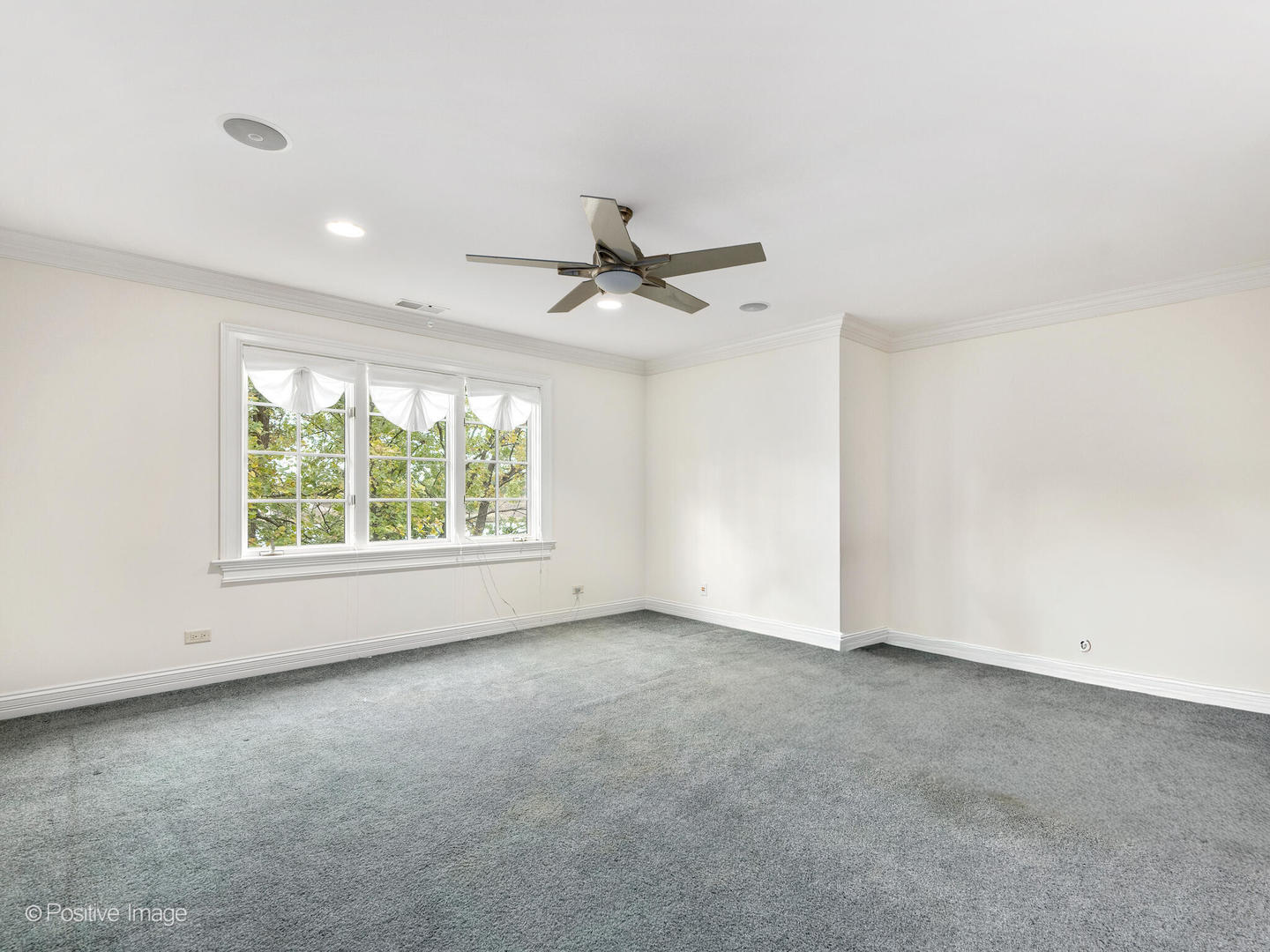 817 Lakeview Lane Burr Ridge, IL 60527 - Photo 50 of 69 an empty room with a ceiling fan and window