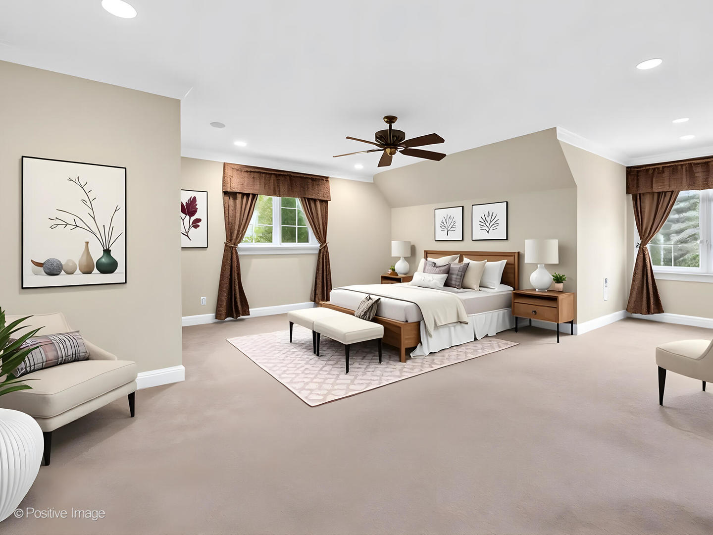 817 Lakeview Lane Burr Ridge, IL 60527 - Photo 51 of 69 a bedroom with furniture and a large window