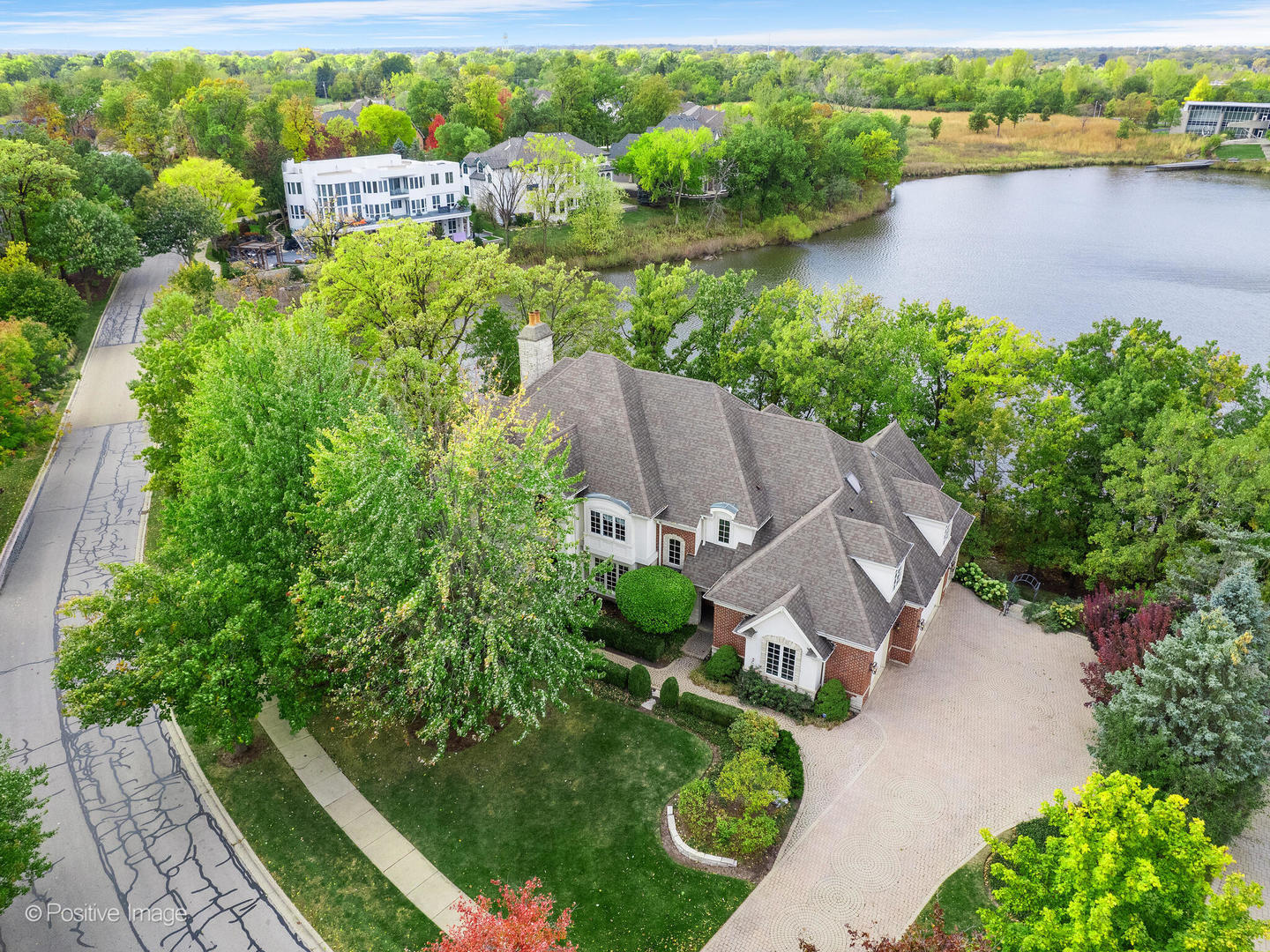 817 Lakeview Lane Burr Ridge, IL 60527 - Photo 6 of 69 an aerial view of a house with a garden and lake view