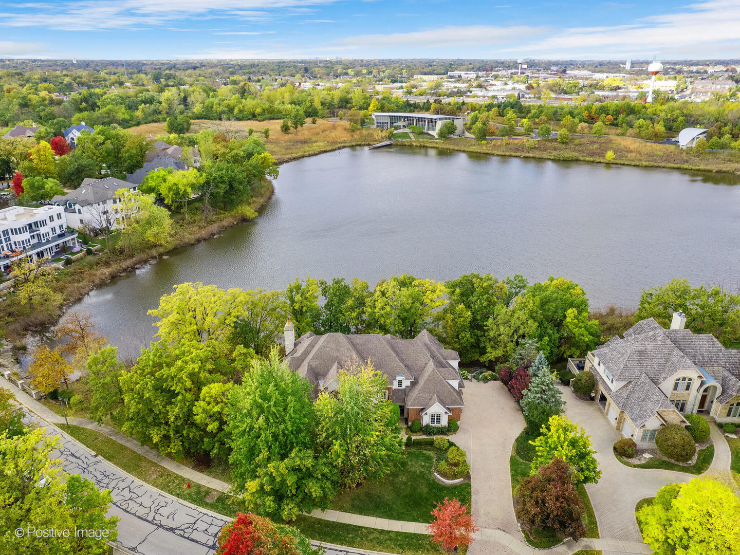 817 Lakeview Lane Burr Ridge, IL 60527 - Photo 8 of 69 a view of a lake with a mountain in the background