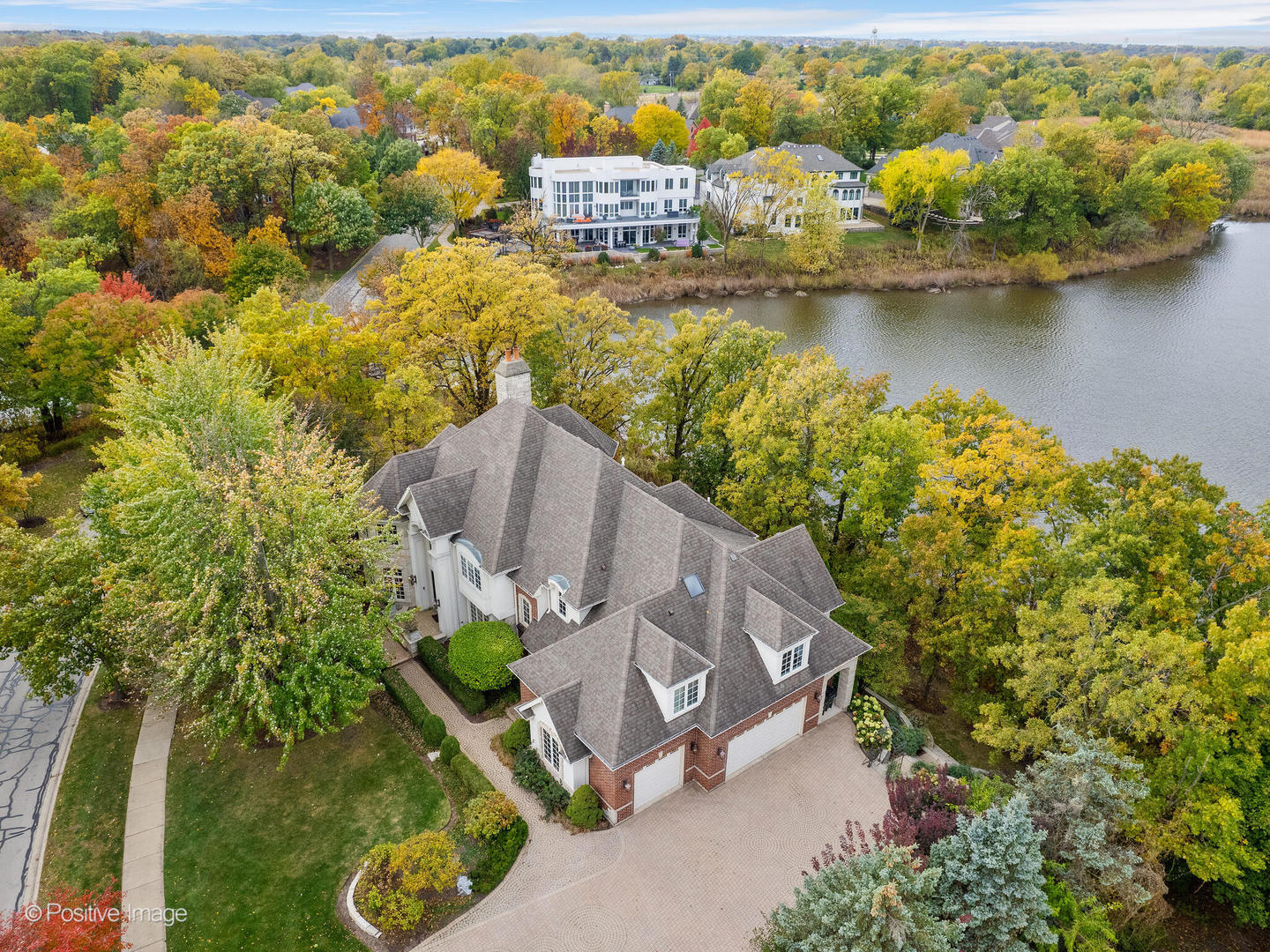 817 Lakeview Lane Burr Ridge, IL 60527 - Photo 9 of 69 aerial view of a house with a lake view