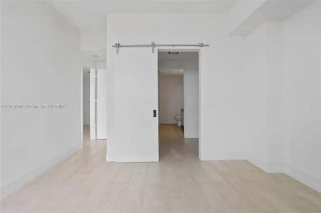 a view of a room with an empty space
