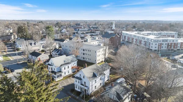 an aerial view of multiple house