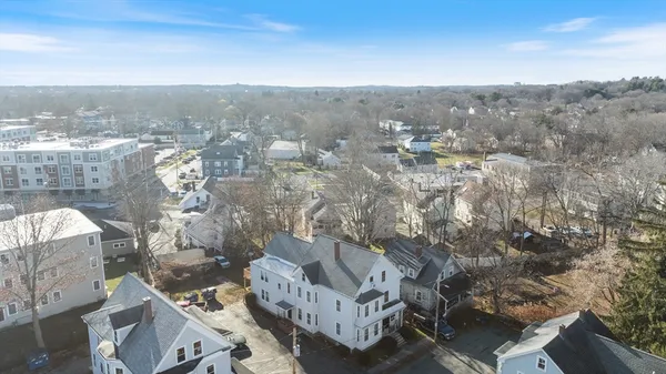 an aerial view of multiple house
