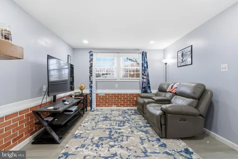 a view of a bench in a room