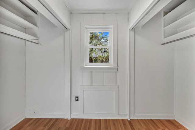 a view of an entryway with window