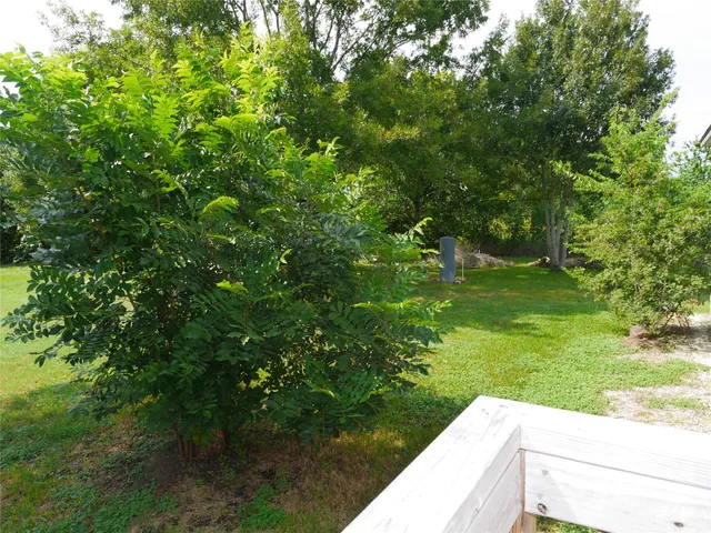 a view of backyard with green space