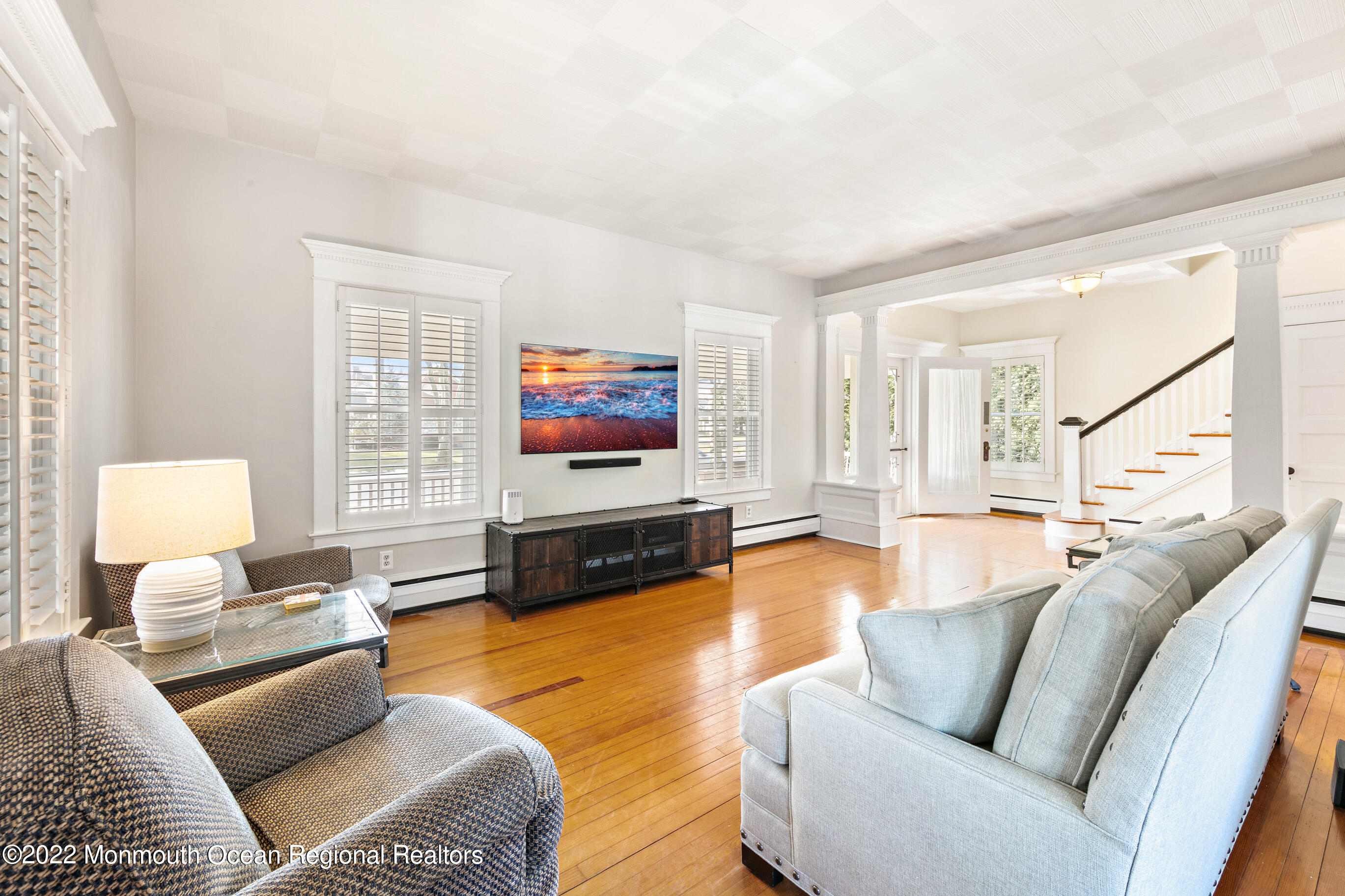 116 Tuttle Avenue Spring Lake, NJ 07762 - Photo 11 of 45 a living room with furniture and a flat screen tv
