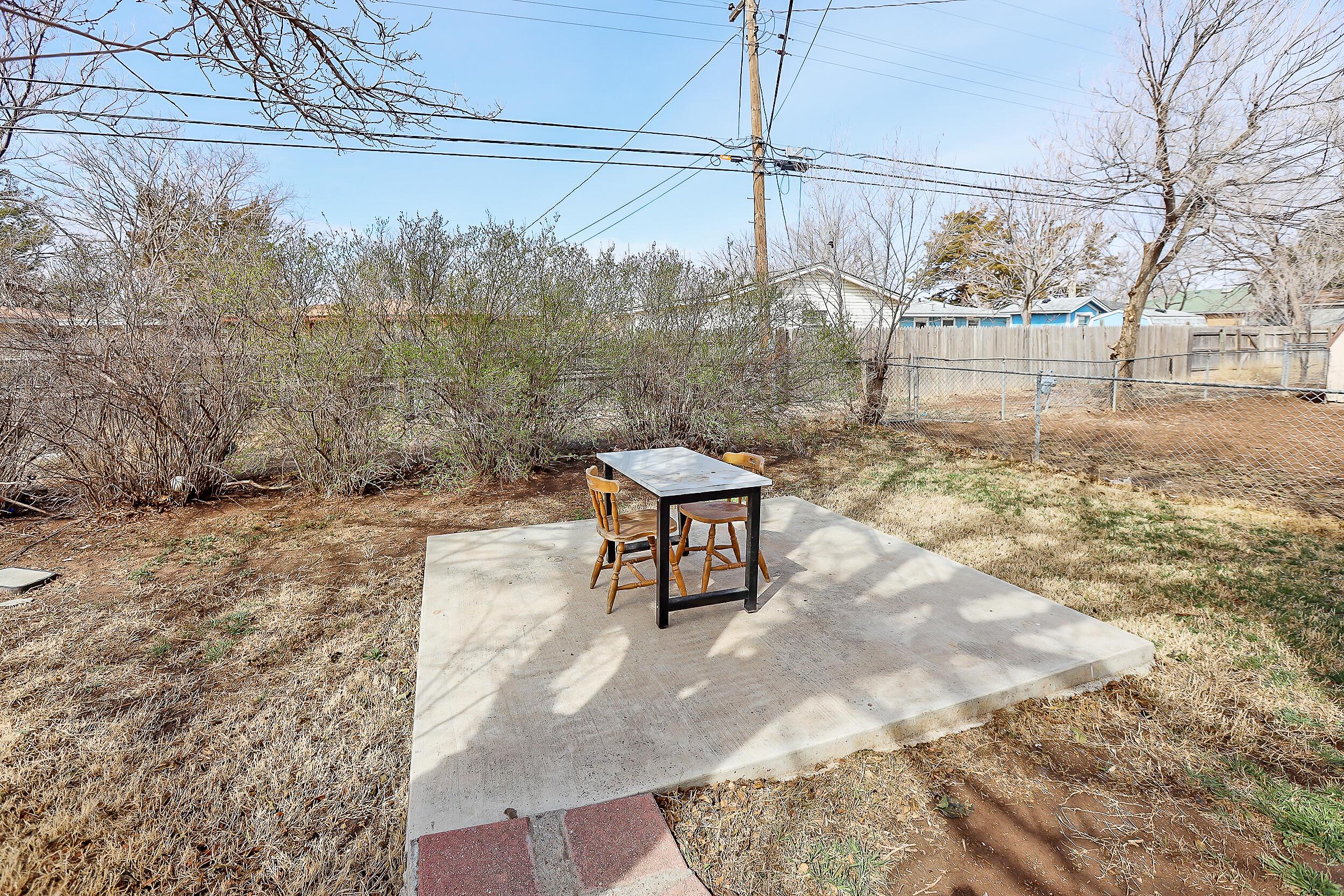 3814 South Jackson Street Amarillo, TX 79110 - Photo 19 of 20 Back Patio in Backyard