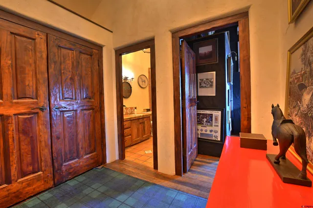 view of a room with a table and chairs