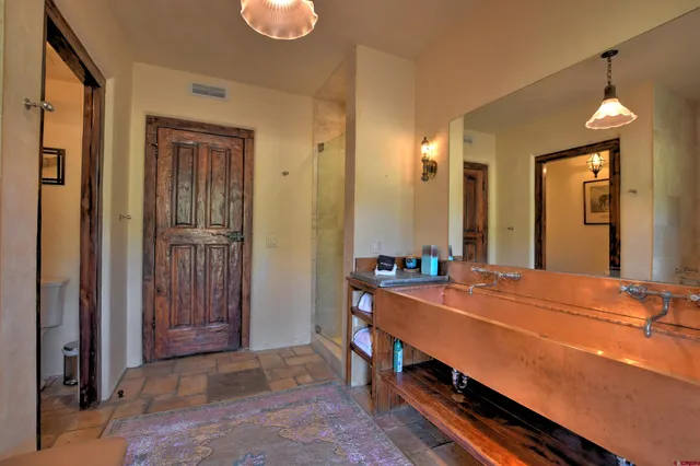 a room with furniture and a large window