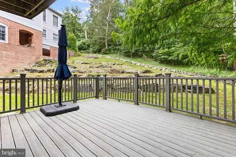 a view of a wooden deck