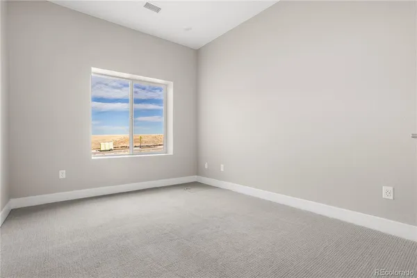 an empty room with a window