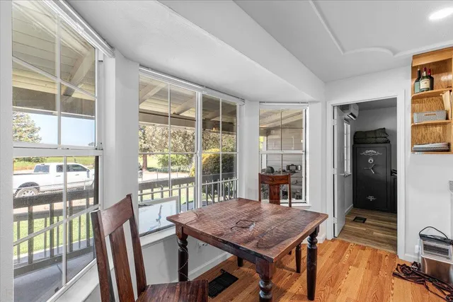 a view of a truck parked on a road