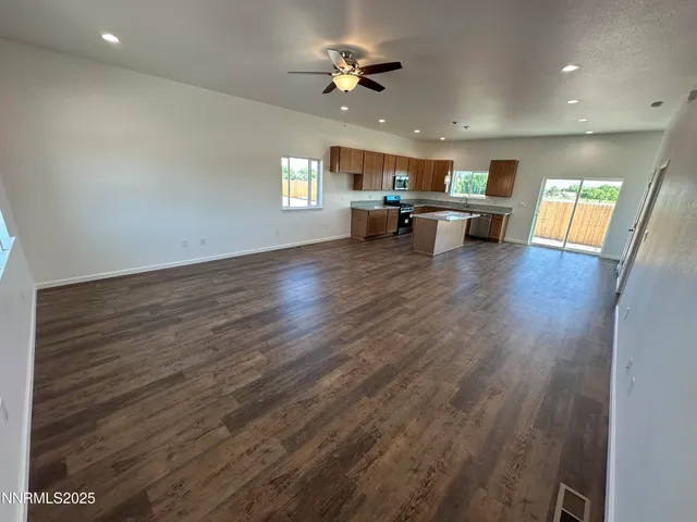 a view of a livingroom with a window