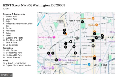 $975,000 | 1729 T Street Northwest, Unit 3, Washington, DC 20009