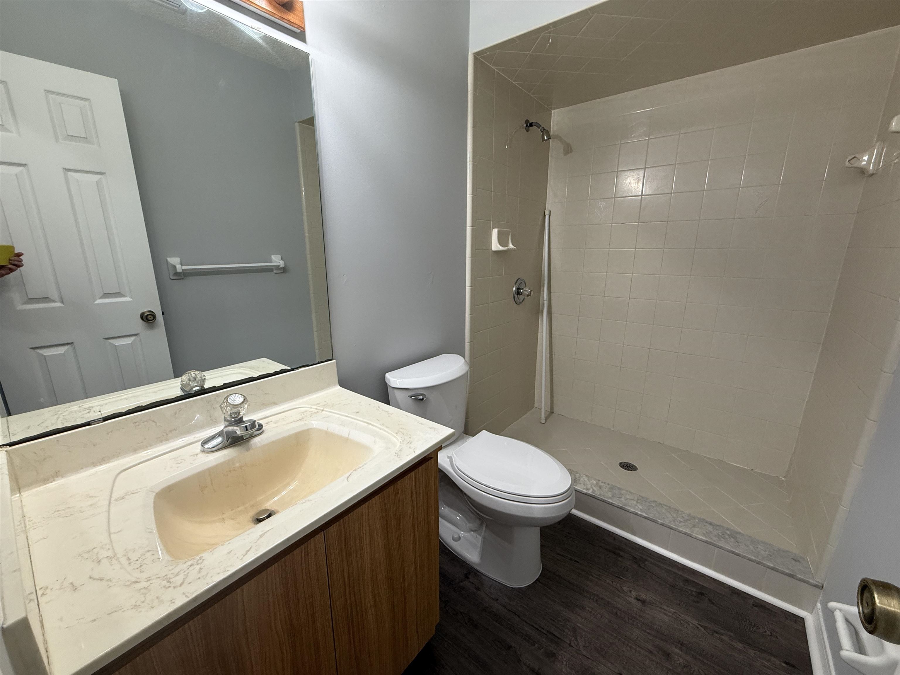 997 Irma Way St. Augustine, FL 32086 - Photo 7 of 10 a bathroom with a sink toilet a mirror and shower