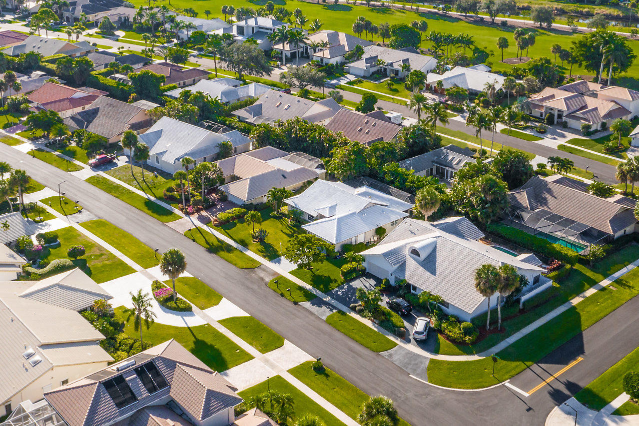 4572 White Cedar Lane Delray Beach, FL 33445 - Photo 20 of 37 an aerial view of residential houses with outdoor space