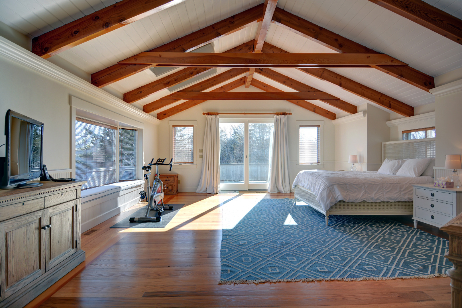 1 Smith Lane Chilmark, MA 02535 - Photo 22 of 27 a bedroom with furniture and a large window
