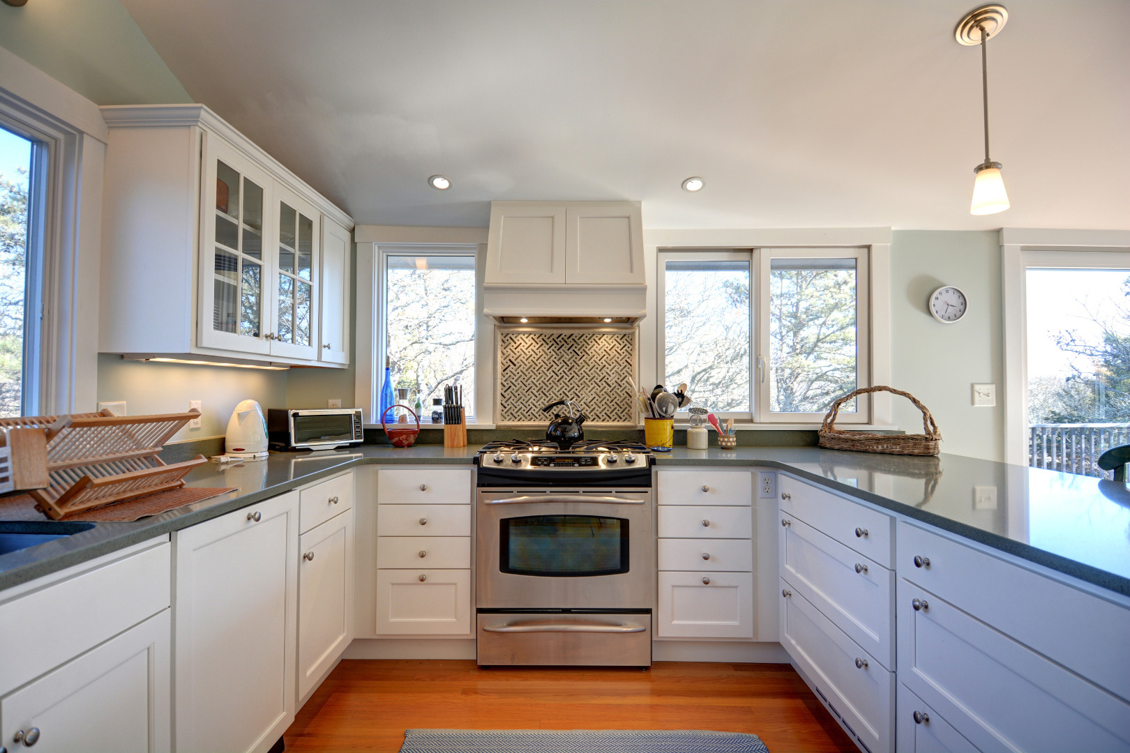 1 Smith Lane Chilmark, MA 02535 - Photo 9 of 27 a kitchen with cabinets stainless steel appliances a sink and a window