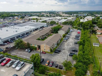 an aerial view of a city