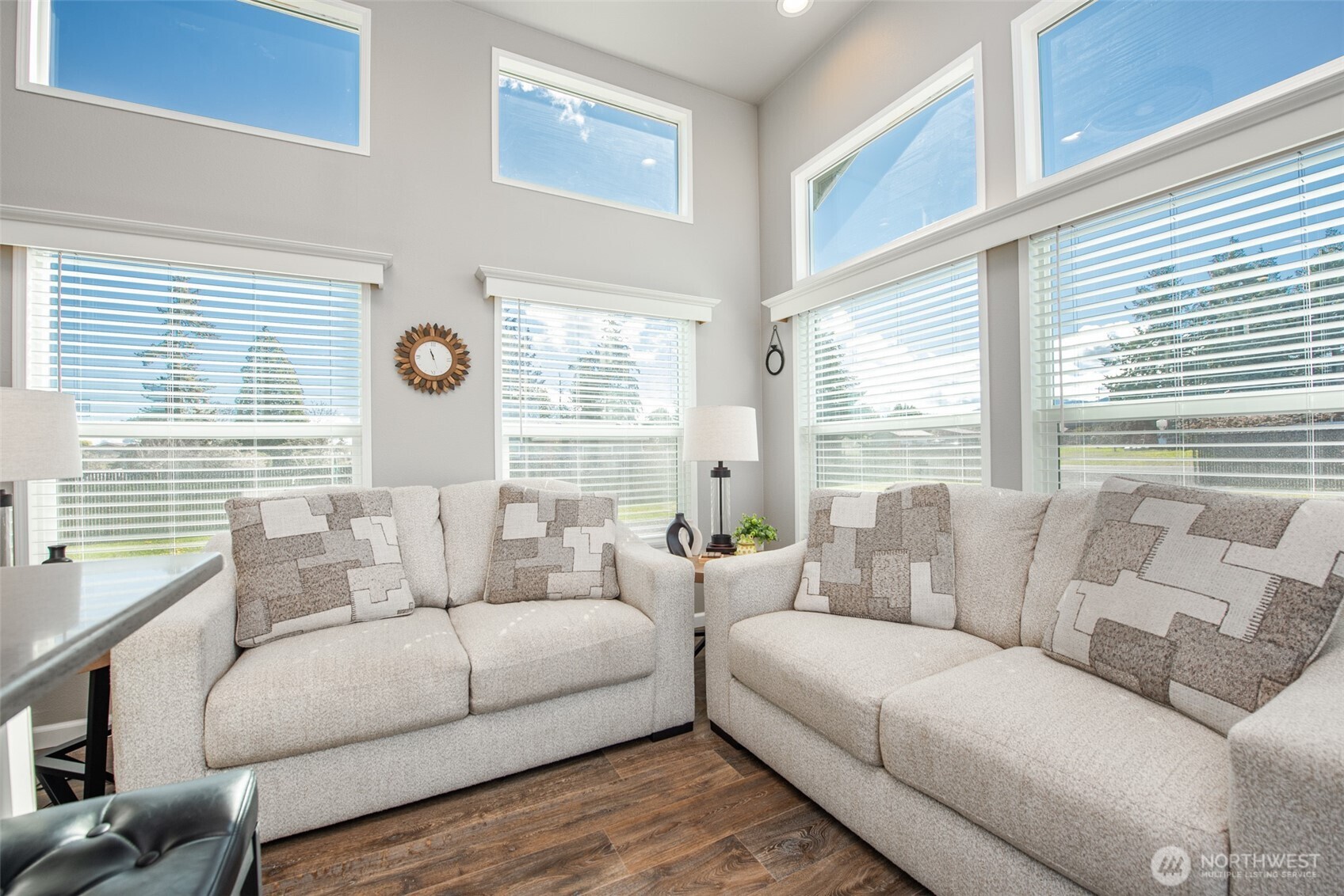 82 Williamson Road Sequim, WA 98382 - Photo 12 of 40 a living room with furniture and a large window