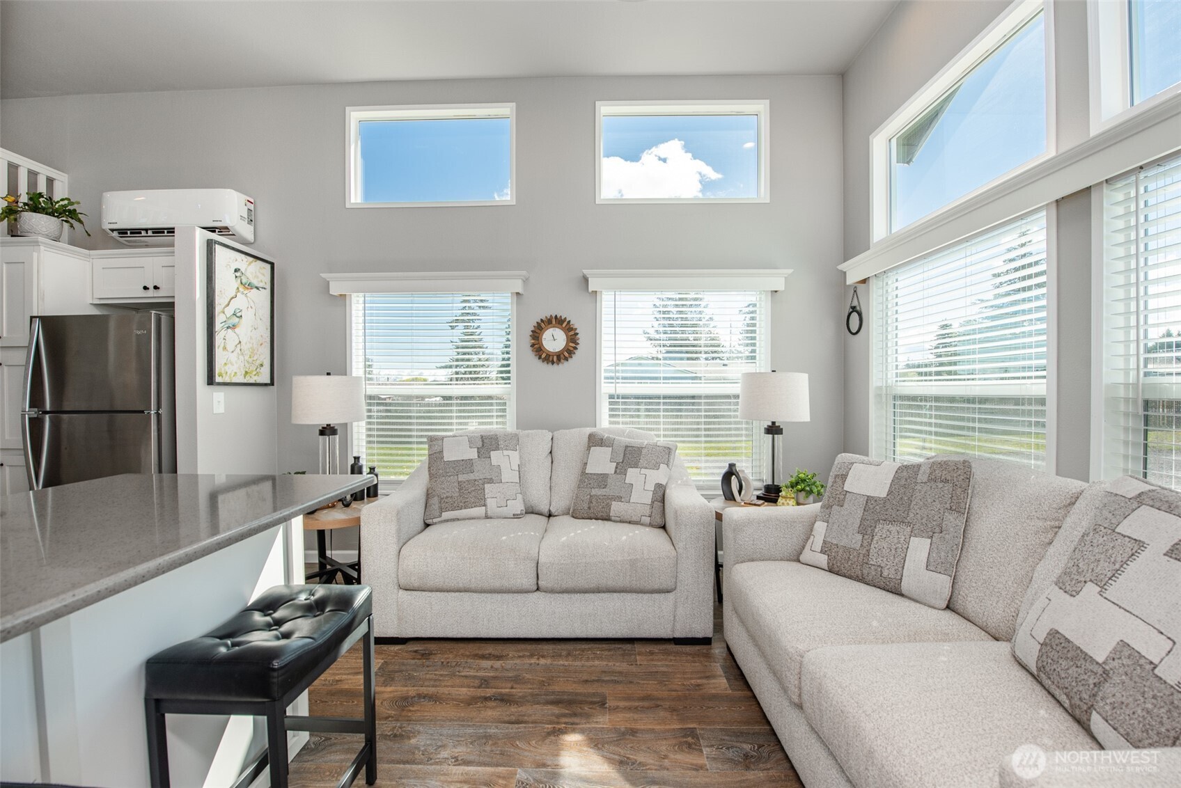 82 Williamson Road Sequim, WA 98382 - Photo 13 of 40 a living room with furniture and a large window