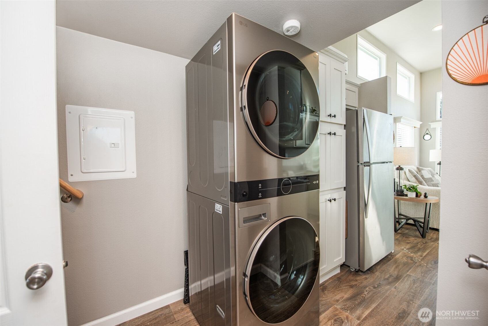 82 Williamson Road Sequim, WA 98382 - Photo 18 of 40 a view of a hallway with washer and dryer