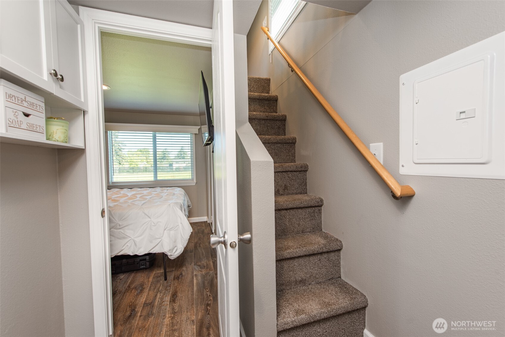 82 Williamson Road Sequim, WA 98382 - Photo 25 of 40 a view of entryway and hall with wooden floor