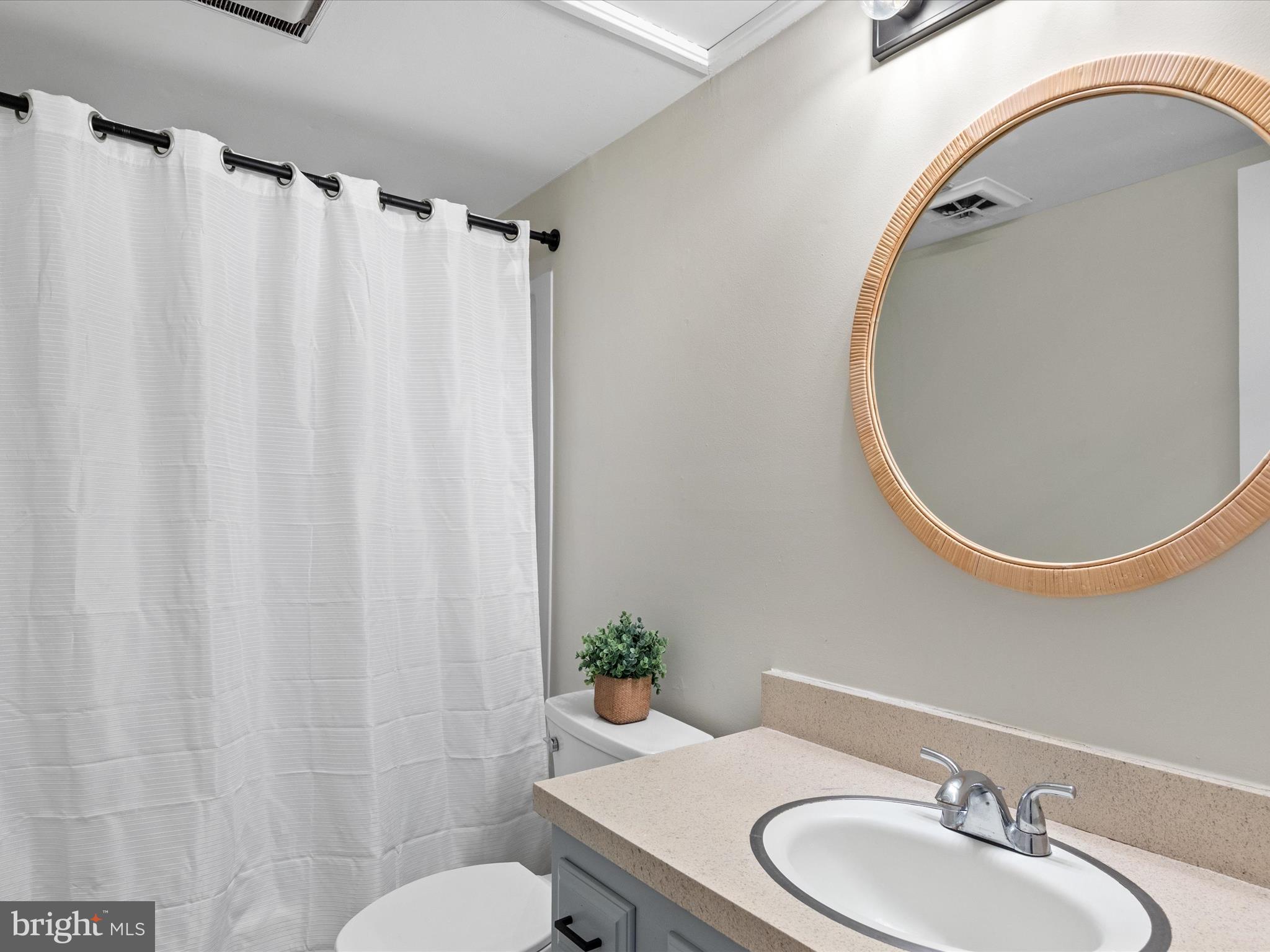 438 Ocean Parkway, Unit 4 Berlin, MD 21811 - Photo 40 of 81 a bathroom with a sink and a mirror