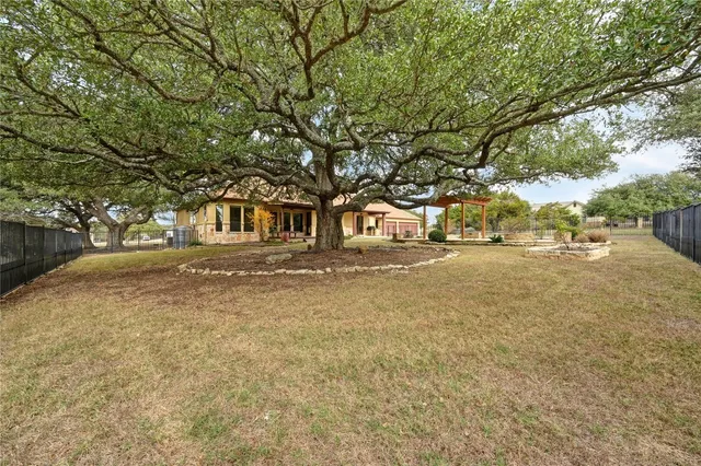 front view of a house with a patio