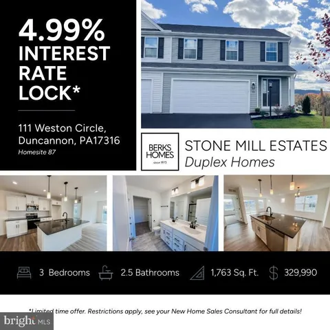 $329,990 | 111 Weston Circle, Duncannon, PA 17020